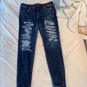 American Eagle ripped skinny jeans